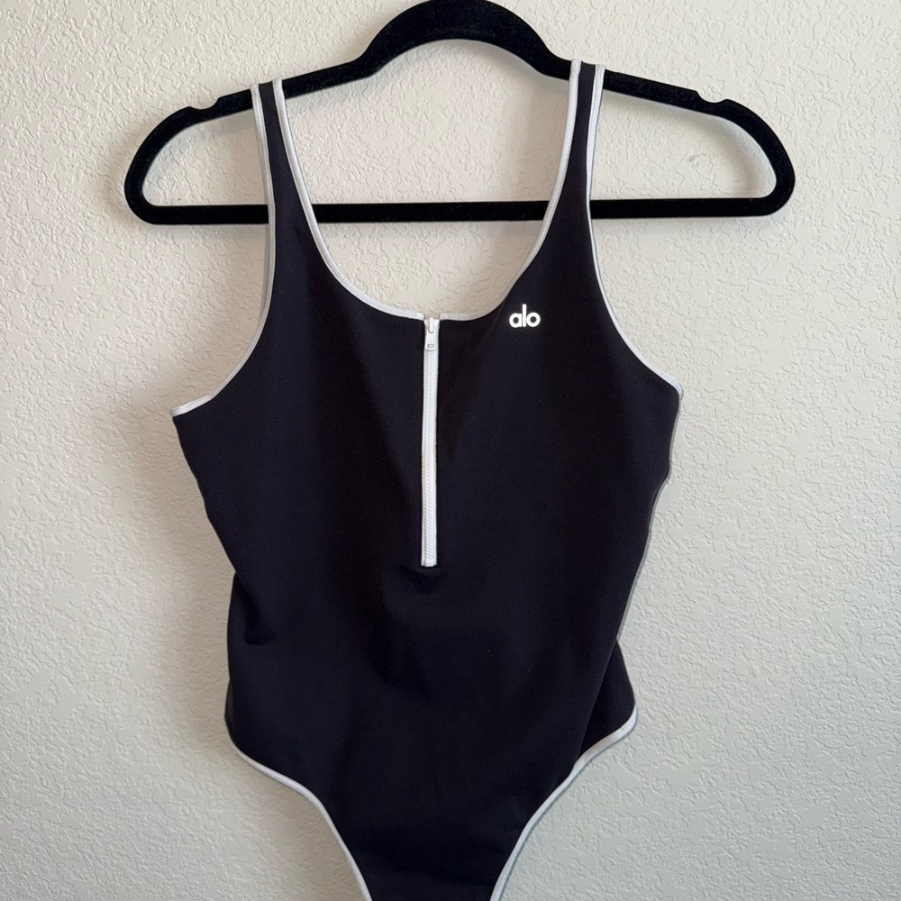 ALO Yoga Black and White Bodysuit